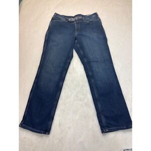 Carhartt Womens Size 12 Regular Dark Wash Straight Leg Jeans Lined